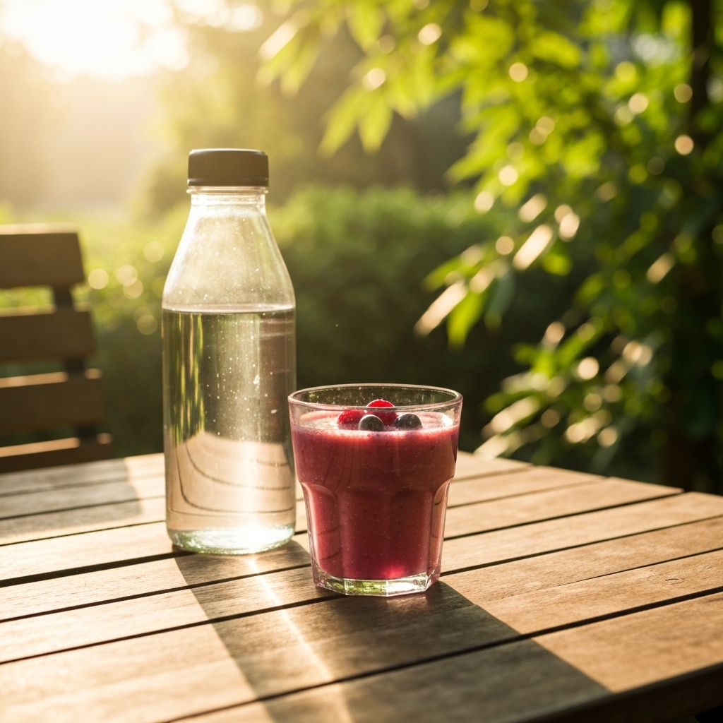 Healthy refreshments for active lifestyle